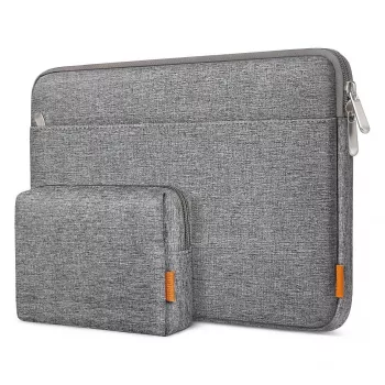 Schutzhülle case Inateck LB01005 für 35,6 cm (14 Zoll) Laptops, grau, einfarbige Oberfläche