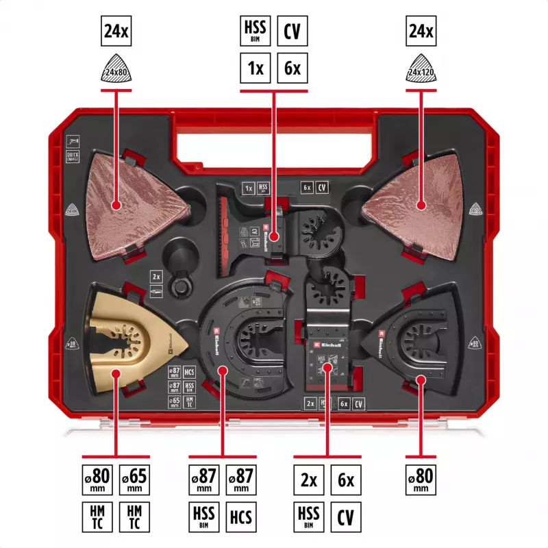 Kreissägeblatt EINHELL 708170 für HM/BiM HCS – geeignet für Aluminium, Oxidstahl, Chrom-Vanadium-Stahl