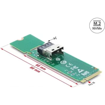 Konverter M.2 Key M auf 1× SFF-8654 4i DELOCK 64361