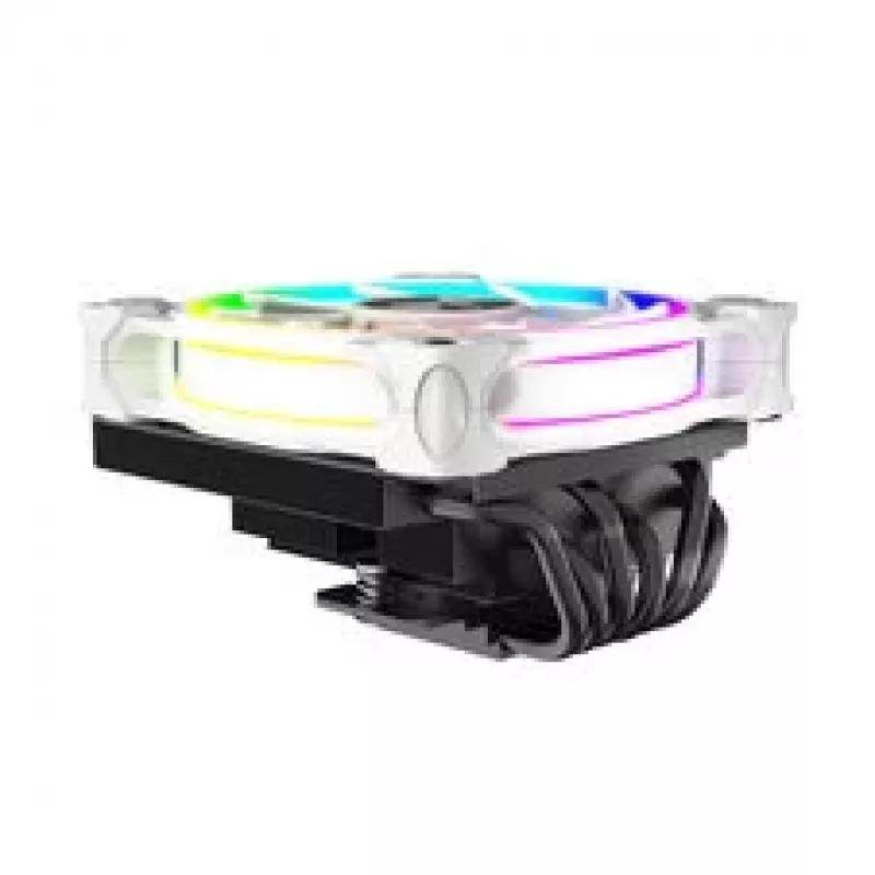 CPU-Kühler Akasa SOHO H6L RGB weiß – Low-Profile-Kühlkörper mit RGB-Lüfter, kompatibel mit Mini-ITX-Kompaktsystemen
