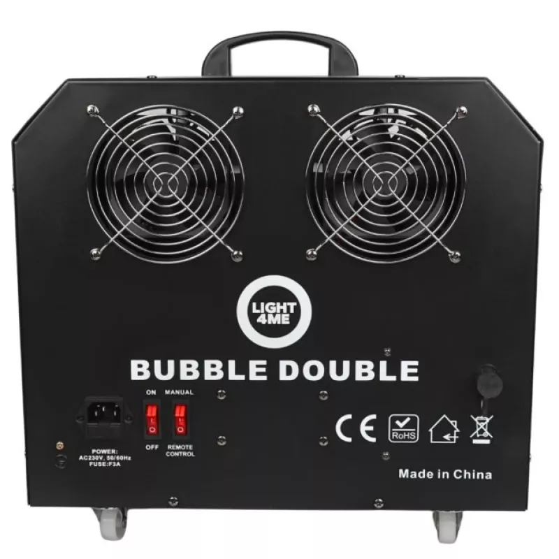 LIGHT4ME BUBBLE DOUBLE - Seifenblasenmaschine 300W, kabellose Fernbedienung
