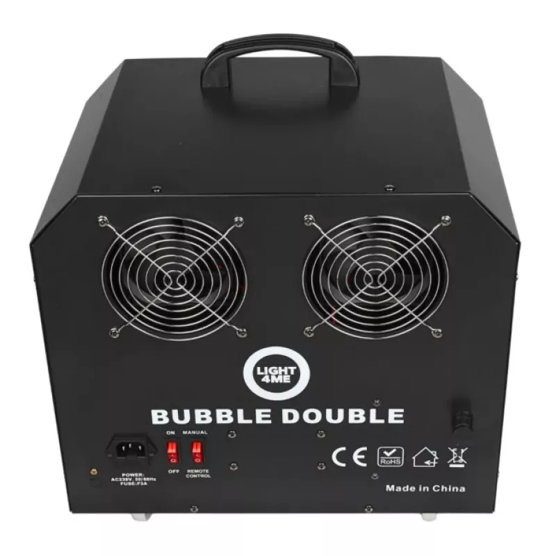 LIGHT4ME BUBBLE DOUBLE - Seifenblasenmaschine 300W, kabellose Fernbedienung
