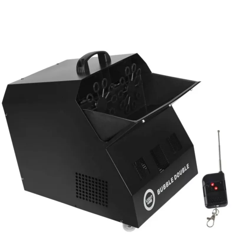 LIGHT4ME BUBBLE DOUBLE - Seifenblasenmaschine 300W, kabellose Fernbedienung