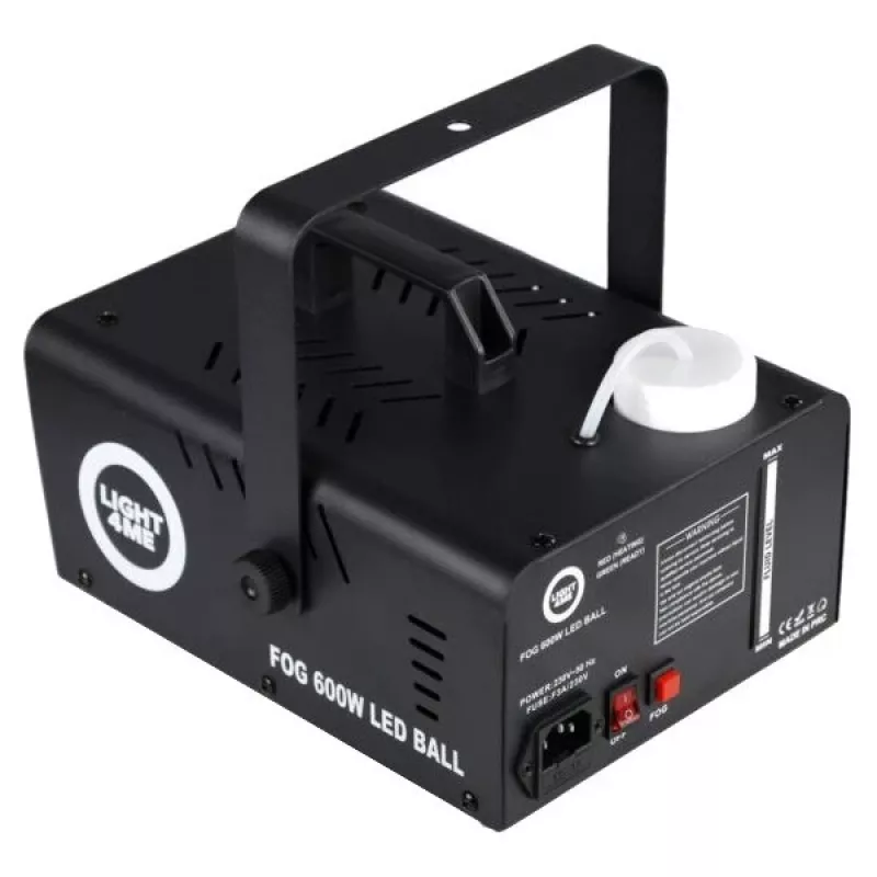LIGHT4ME FOG 600W LED BALL - Nebelmaschine, Nebelbeleuchtungseffekt/Disco-Kugel, kabellose Fernbedienung