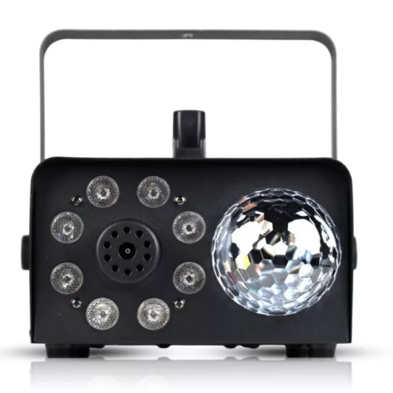 LIGHT4ME FOG 600W LED BALL - Nebelmaschine, Nebelbeleuchtungseffekt/Disco-Kugel, kabellose Fernbedienung
