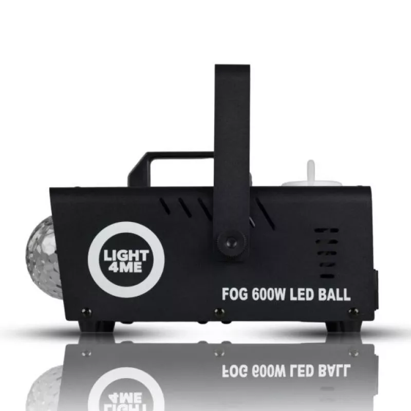 LIGHT4ME FOG 600W LED BALL - Nebelmaschine, Nebelbeleuchtungseffekt/Disco-Kugel, kabellose Fernbedienung