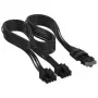 Corsair Premium-Sleeved 2x 8-Pin auf 12V-2x6-Kabel, für Typ-4-Netzteil – schwarz