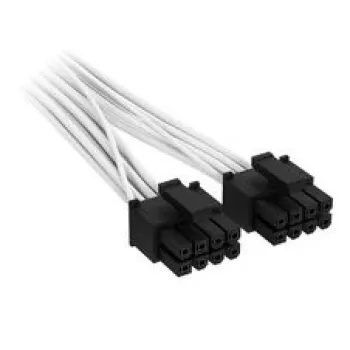Corsair Premium-Sleeved 2x 8-Pin auf 12V-2x6-Kabel, für Typ-4-Netzteil – Weiß