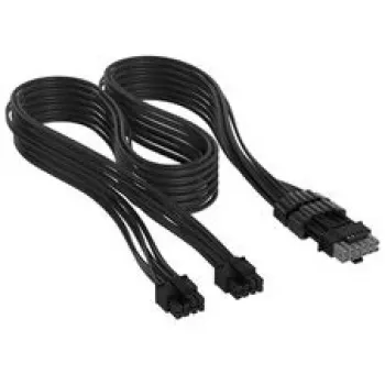 Corsair Premium-Sleeved 2x 8-Pin auf 12V-2x6-Kabel, für Typ-5-Netzteil – schwarz