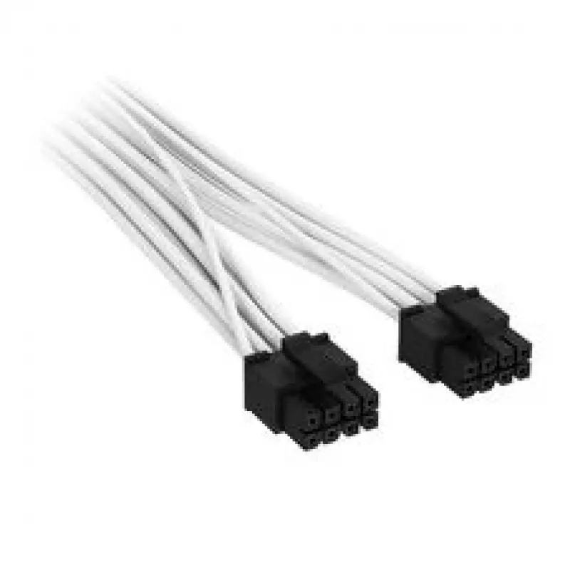 Corsair Premium-Sleeved 2x 8-Pin auf 12V-2x6-Kabel, für Typ-5-Netzteil – Weiß