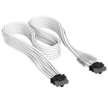 Corsair Premium-Sleeved 12V-2x6 zu 12V-2x6-Kabel, Universal - Weiß