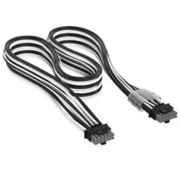Corsair Premium-Sleeved 12V-2x6 to 12V-2x6-Cable, Universal - schwarz/Weiß