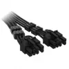 Corsair Premium-Sleeved 12V-2x6 auf 2x 6+2-Pin-PCIe-Kabel, Universal – schwarz
