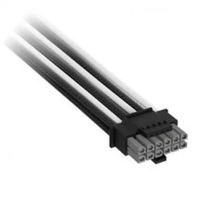 Corsair Premium-Sleeved 12V-2x6 auf 2x 6+2-Pin-PCIe-Kabel, Universal – Schwarz/Weiß