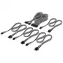 Corsair Premium-Sleeved DC Kabel Starter Kit, für Typ-5-Netzteil – schwarz/weiß