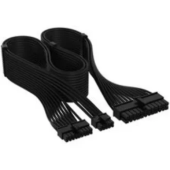 Corsair Premium-Sleeved 24-Pin-ATX-Kabel, Gen 5, für Typ-5-Netzteil – schwarz
