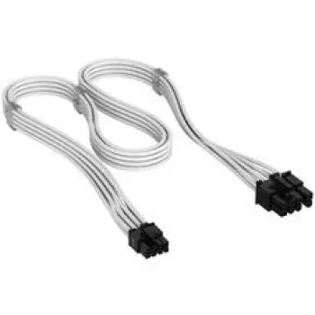 Corsair Premium-Sleeved 6+2-Pin-PCIe-Kabel, für Typ-5-Netzteil – Weiß