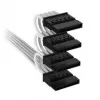Corsair Premium-Sleeved 4x SATA-Stromkabel, für Typ-5-Netzteil - Weiß