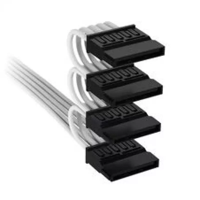 Corsair Premium-Sleeved 4x SATA-Stromkabel, für Typ-5-Netzteil - Weiß
