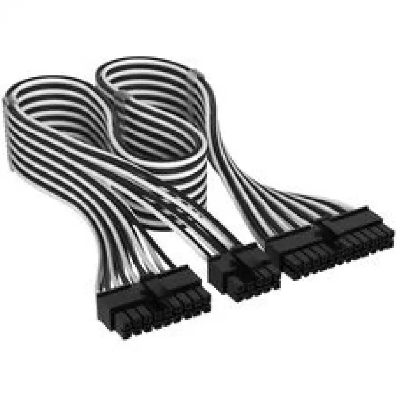 Corsair Kabelset, Typ 4, DC-Kabel Starter-Kit, einzeln ummantelt – schwarz / Weiß