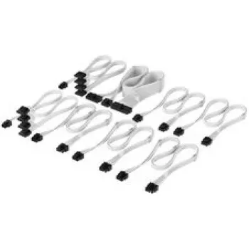Corsair Kabelset, Typ 4, DC Kabel Pro Kit, einzeln gesleevt – Weiß