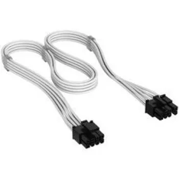 Corsair-Kabel, Typ 4, PCIe-Stromanschluss, 8-polig (6+2), 650 mm, einzeln ummantelt – Weiß