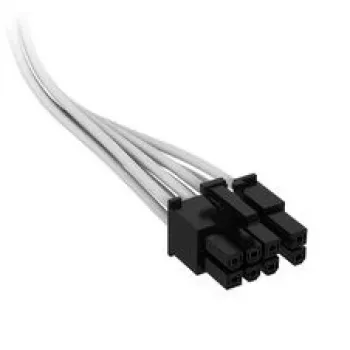 Corsair-Kabel, Typ 4, PCIe-Stromanschluss, 8-polig (6+2), 650 mm, einzeln ummantelt – Weiß