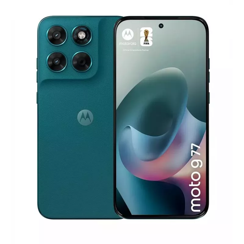 Smartphone Motorola G77 5G 12/256GB Shaded Spruce — 6,78 Zoll 120 Hz pOLED, Dimensity 6400, 108+8 MP, NFC, IP64