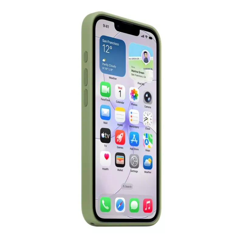Schutzhülle aus Silikon mit MagSafe für Apple iPhone 17e — Light Moss, passend für 15,5 cm (6,1 Zoll) Bildschirme