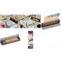 Fineliner Stifte Stabilo point 88 10‑Farben Click‑Set mit Kunststoff‑Federmäppchen und Schreibtischunterlage (Modell 8810‑5)