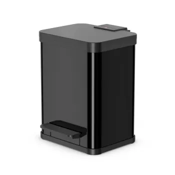 Mülleimer Hailo Öko duo plus M 18 L Rechteckig Stahl Schwarz