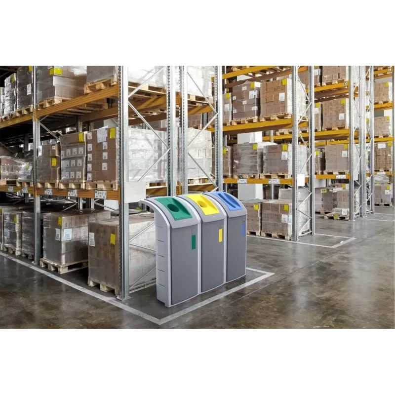 Abfalleimer Hailo ProfiLine WSB Design Plus XXXL — rechteckig ABS grau, Breite 500 mm, Tiefe 470 mm, Höhe 110 mm