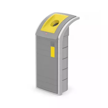 Abfalleimer Hailo ProfiLine WSB Design Plus XXXL — rechteckig ABS grau, Breite 500 mm, Tiefe 470 mm, Höhe 110 mm