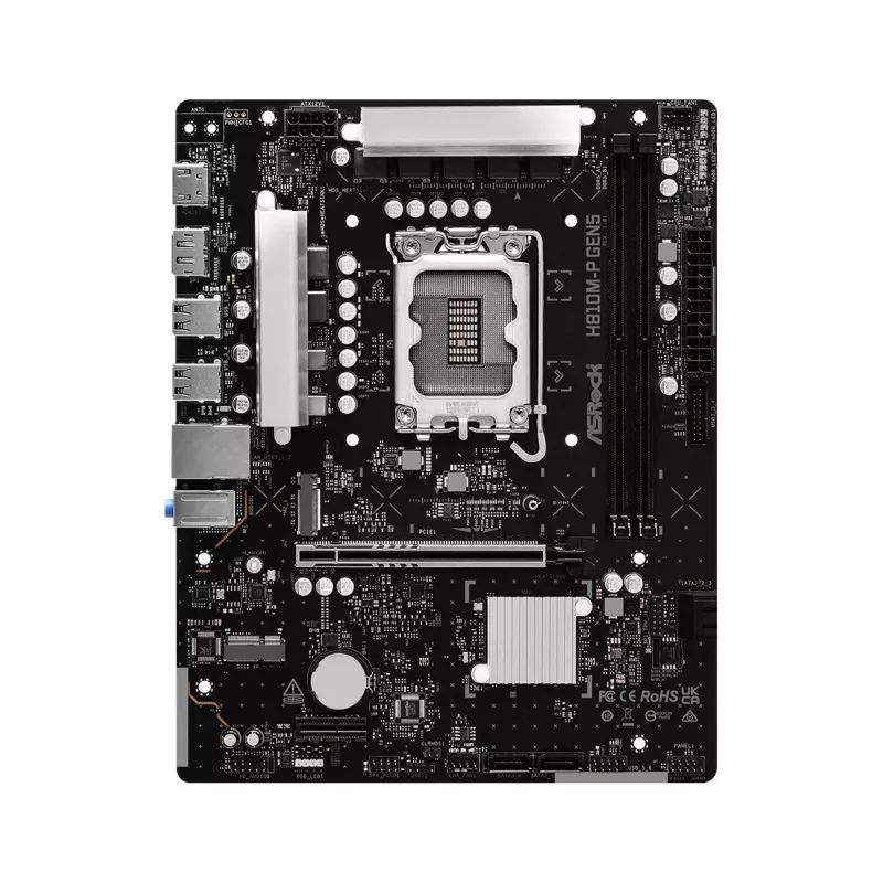 ASROCK H810M-P GEN5 Motherboard – H810 Chipsatz, LGA 1700, mATX, DDR5-Unterstützung