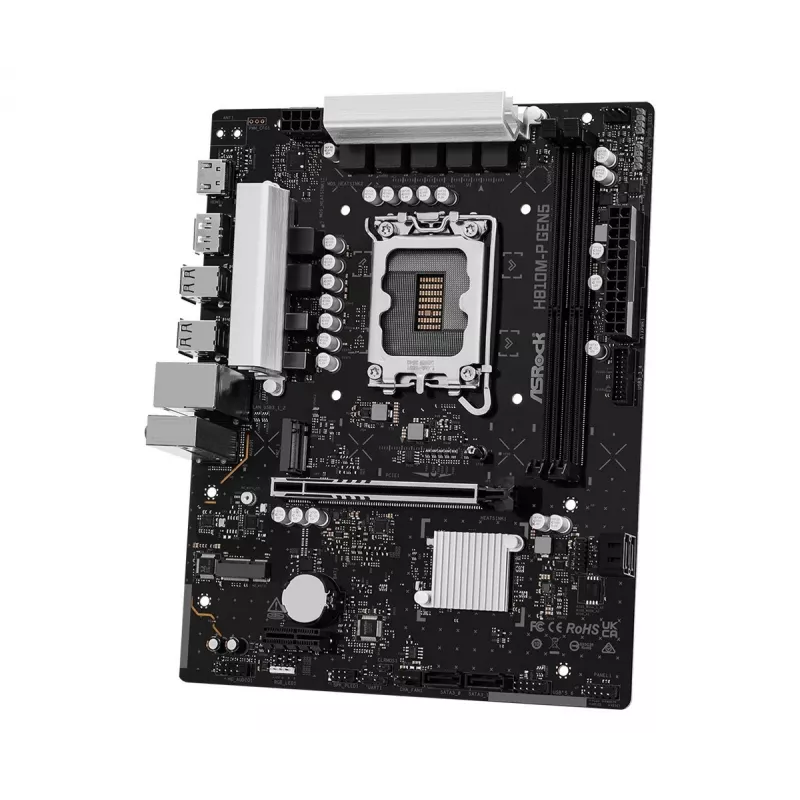 ASROCK H810M-P GEN5 Motherboard – H810 Chipsatz, LGA 1700, mATX, DDR5-Unterstützung