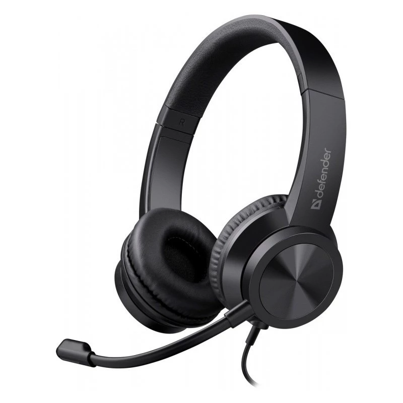 Kabelkopfhörer mit Mikrofon DEFENDER tune 150 – Schwarz, kabelgebundenes Stereo-Headset