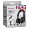 Kabelkopfhörer mit Mikrofon DEFENDER tune 150 – Schwarz, kabelgebundenes Stereo-Headset
