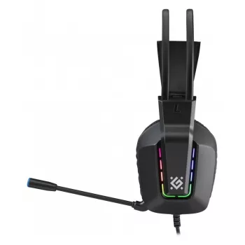 Kabelgebundenes USB-Gaming-Headset DEFENDER GOTHIC RGB mit Mikrofon, Schwarz
