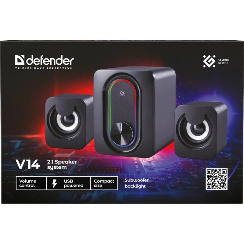 DEFENDER 2.1 Computer-Lautsprecher G14 — 11W, USB-Stromversorgung, Bluetooth, RGB-LED