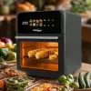 Heißluftfritteuse GreenBlue GB950 1800W, 10 l Fassungsvermögen, 8 Programme, Touch-Bedienfeld, Timer, schwarz