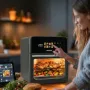Heißluftfritteuse GreenBlue GB950 1800W, 10 l Fassungsvermögen, 8 Programme, Touch-Bedienfeld, Timer, schwarz