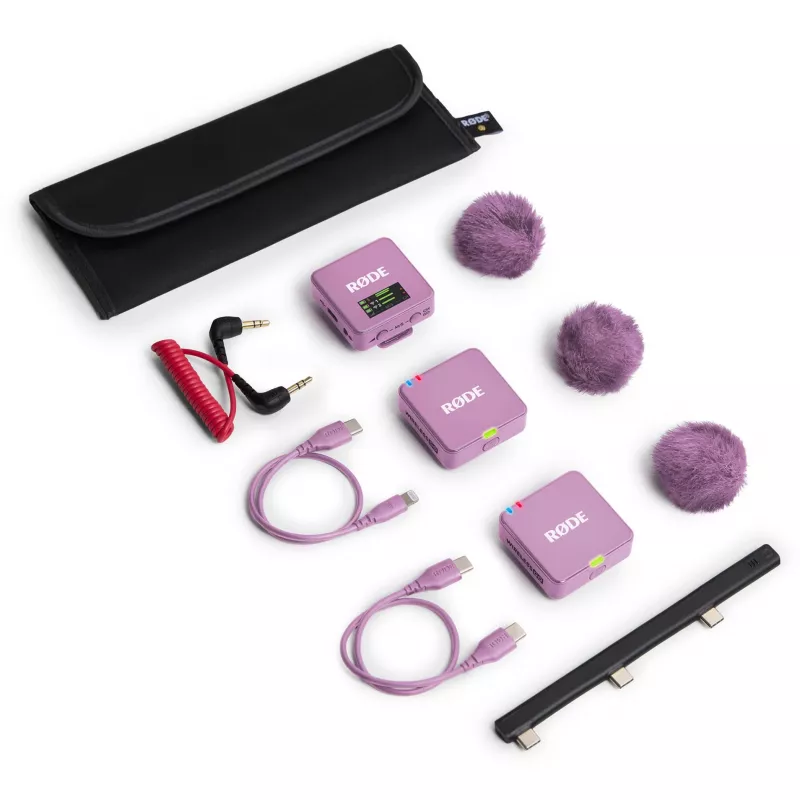 Kabelloses Lavalier-Mikrofon Rode Wireless Go III liliowy 2,4 GHz kompaktes Design