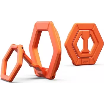 UAG Urban Armor Gear Magnetic Ring Stand | Halterung/Haltering mit Ständerfunktion | für MagSafe und UAG Hüllen mit integriertem Magnet | gebranntes Orange