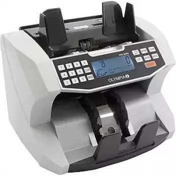 Banknotenzählmaschine Olympia NC 590 — weiß, LCD-Anzeige, 230 V AC, 60 W, 270×245×248 mm