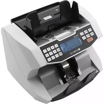 Banknotenzählmaschine Olympia NC 590 — weiß, LCD-Anzeige, 230 V AC, 60 W, 270×245×248 mm