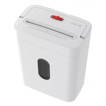 Aktenvernichter Olympia PS 53 CC Pro — Kreuzschnitt, 15 L Auffangkorb, 68 dB, weiß