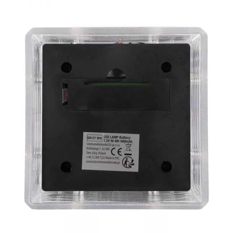 Solar LED-Pfostenleuchte GreenBlue GB127 WW — 3200 K neutralweiß, 80×80 mm Hüllenbaldachin, NiMH-Akku