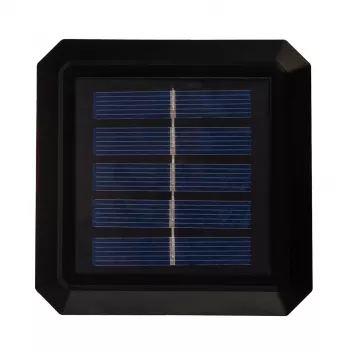 Solar-LED-Pfostenleuchte GreenBlue GB128 WW, 3200K Neutralweiß, Hüllen-Baldachin, 100x100mm, Schwarz