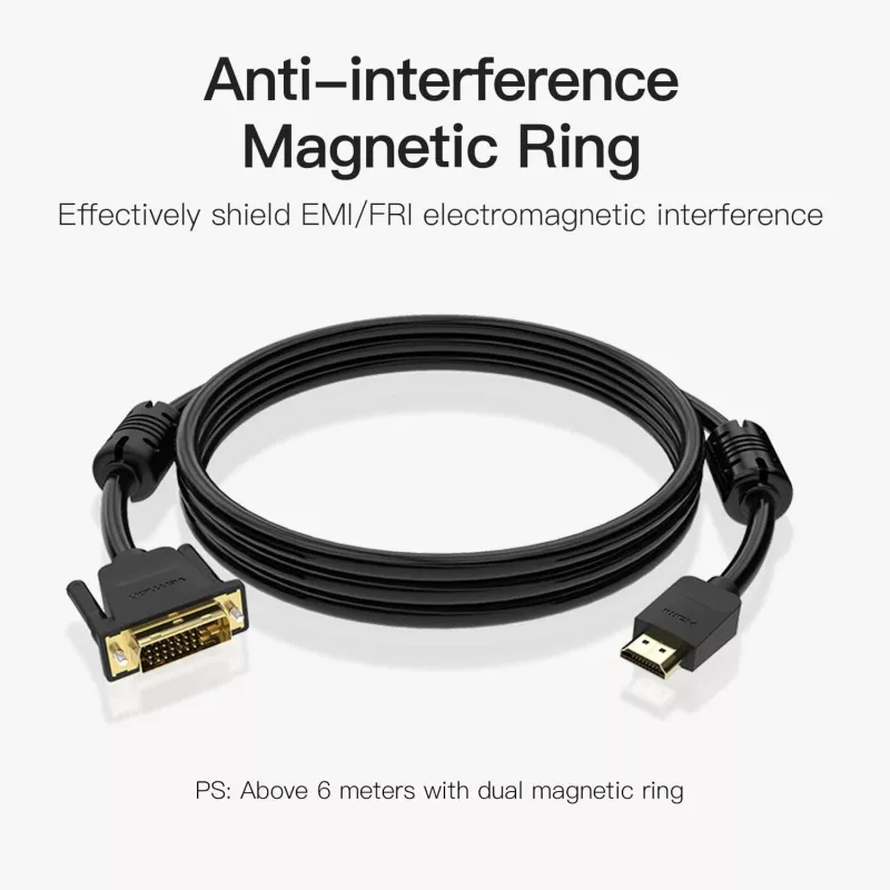 Kabel HDMI auf DVI 5M/SCHWARZ Abfbj Vention