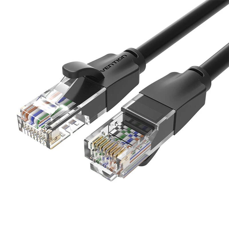 Netzwerkkabel UTP CAT6 Vention IBEBG RJ45 Ethernet 1000Mbps 1,5m Schwarz